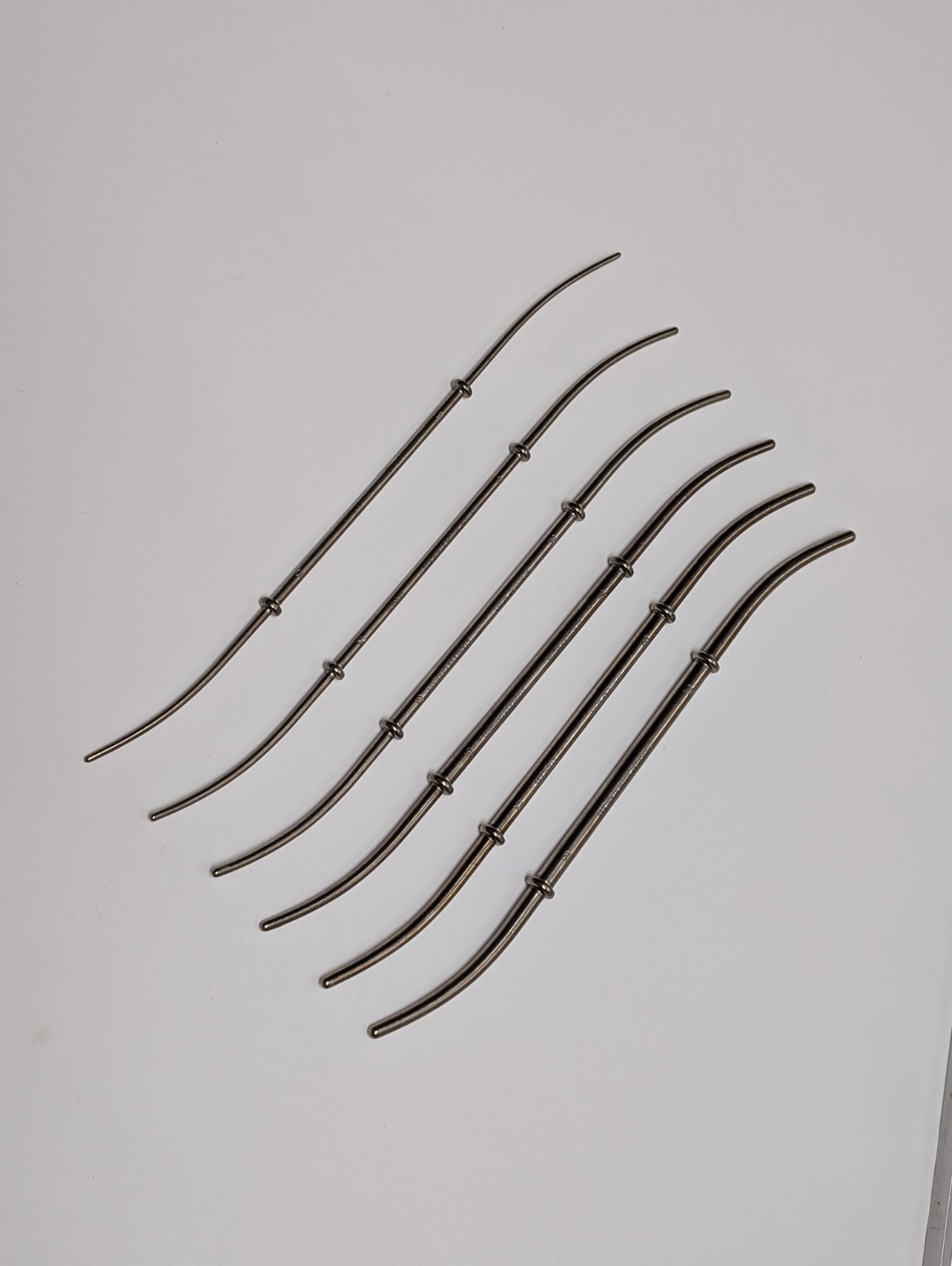 6 pcs. AESCULAP MD594 MD595 MD596 MD597 MD598 MD579R Hank Uterine Dilator Set