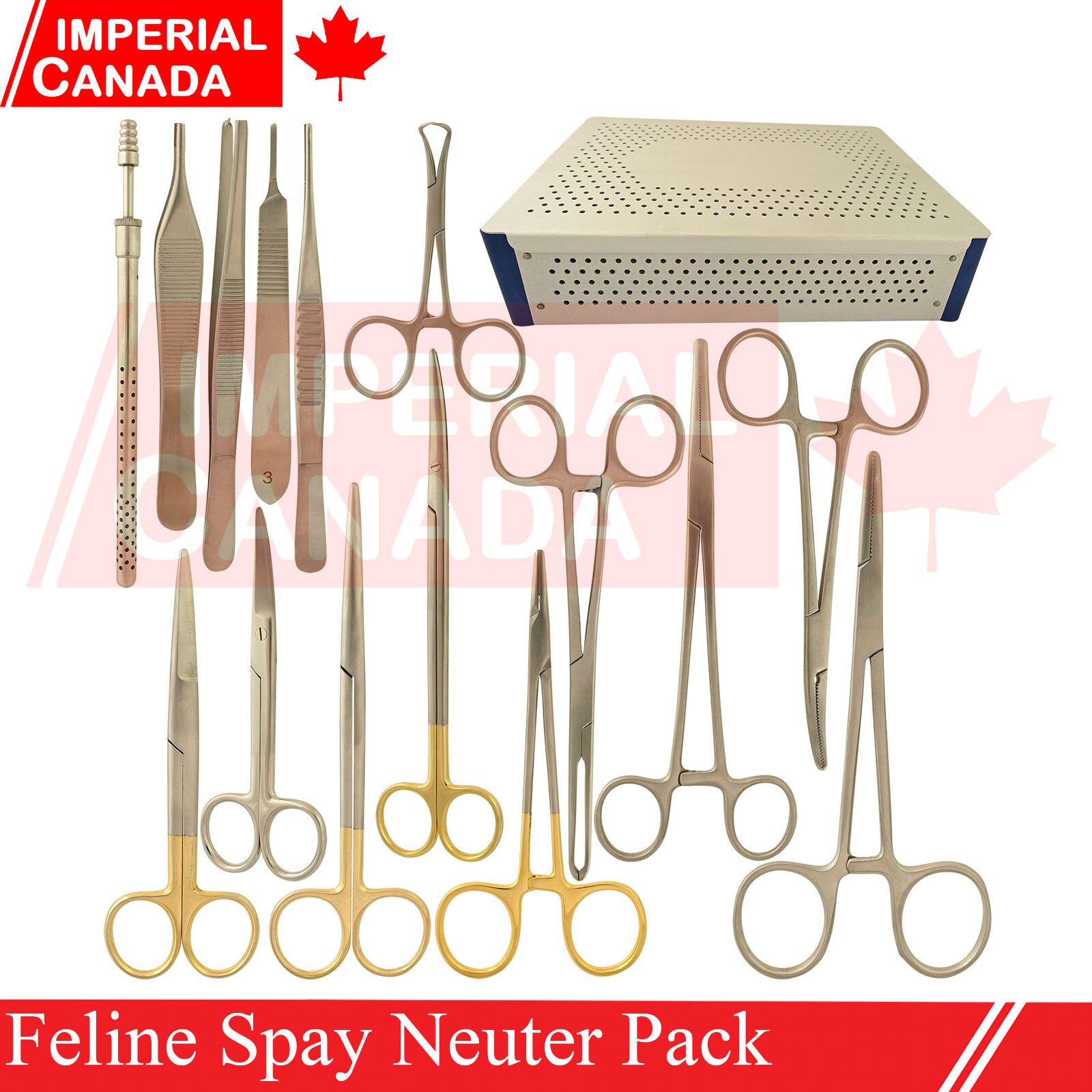 Feline Spay Neuter Pack Soft Tissue Ovaries Removal Laparoscopic 32Piece DS-1638