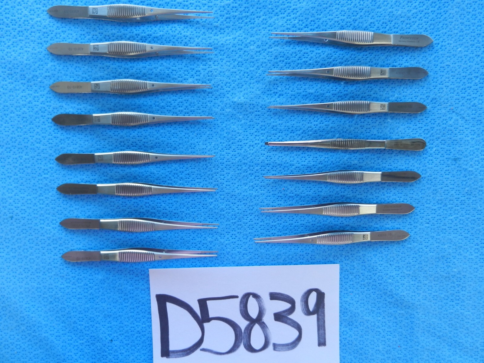 D5839 Jarit Princeton Surgical Forceps Lot of 15 Approx 11cm