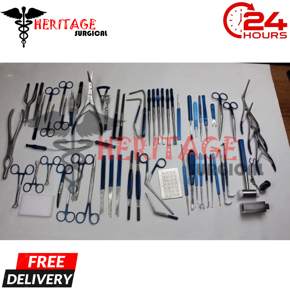 New Rhinoplasty Instruments Set Titanium Coated Nose Surgery Quality With Box