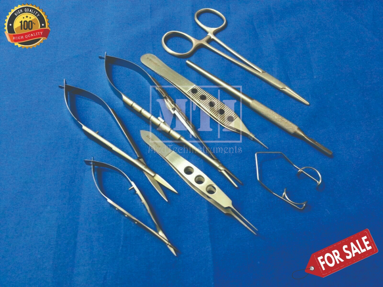 8 PC O.R GRADE BASIC EYE VETERINARY MICRO SURGICAL OPHTHALMIC INSTRUMENTS