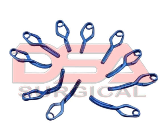 Aneurysm clips Neurosurgery 10-Pcs Set In titanium High Quality