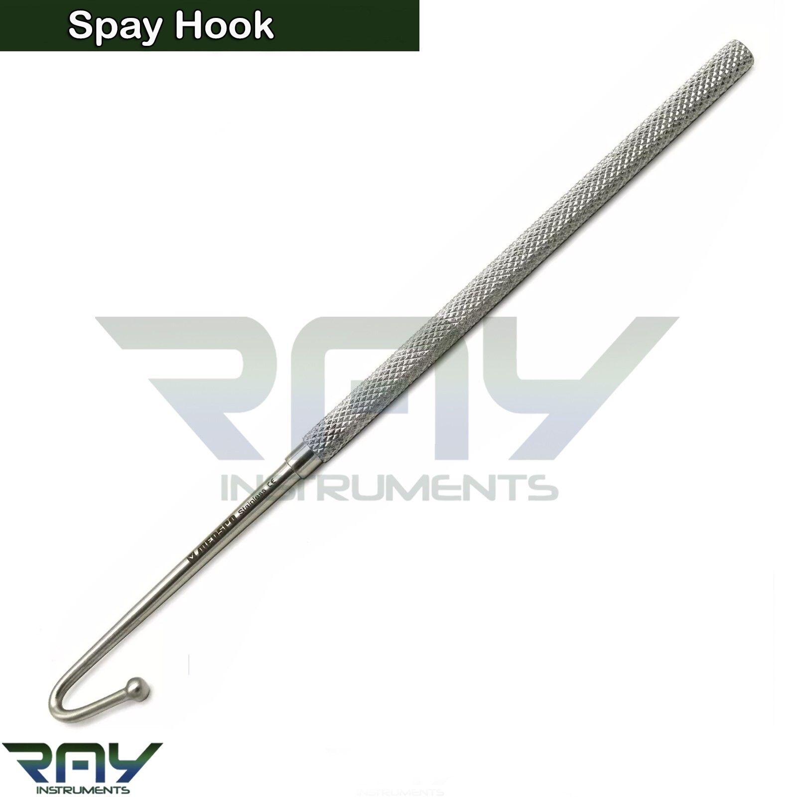 Spay Snook Hook Ball Tip Animal Ovaries Removal Veterinary Surgical Instruments