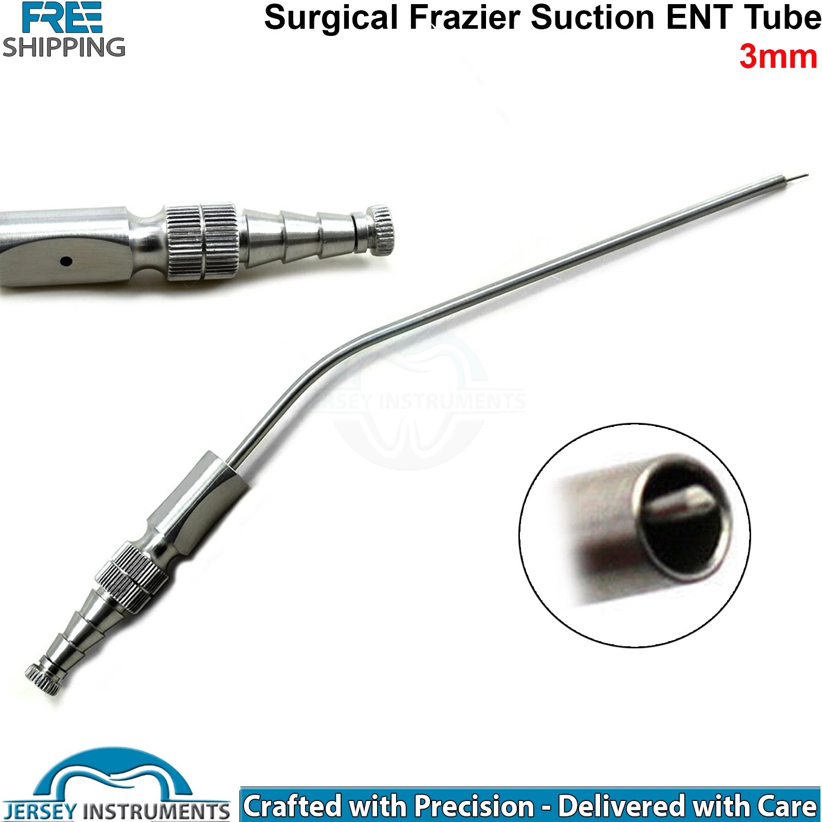 Frazier Suction Tube 3mm ENT Neurosurgery Surgical Medical Instrument Hi Quality