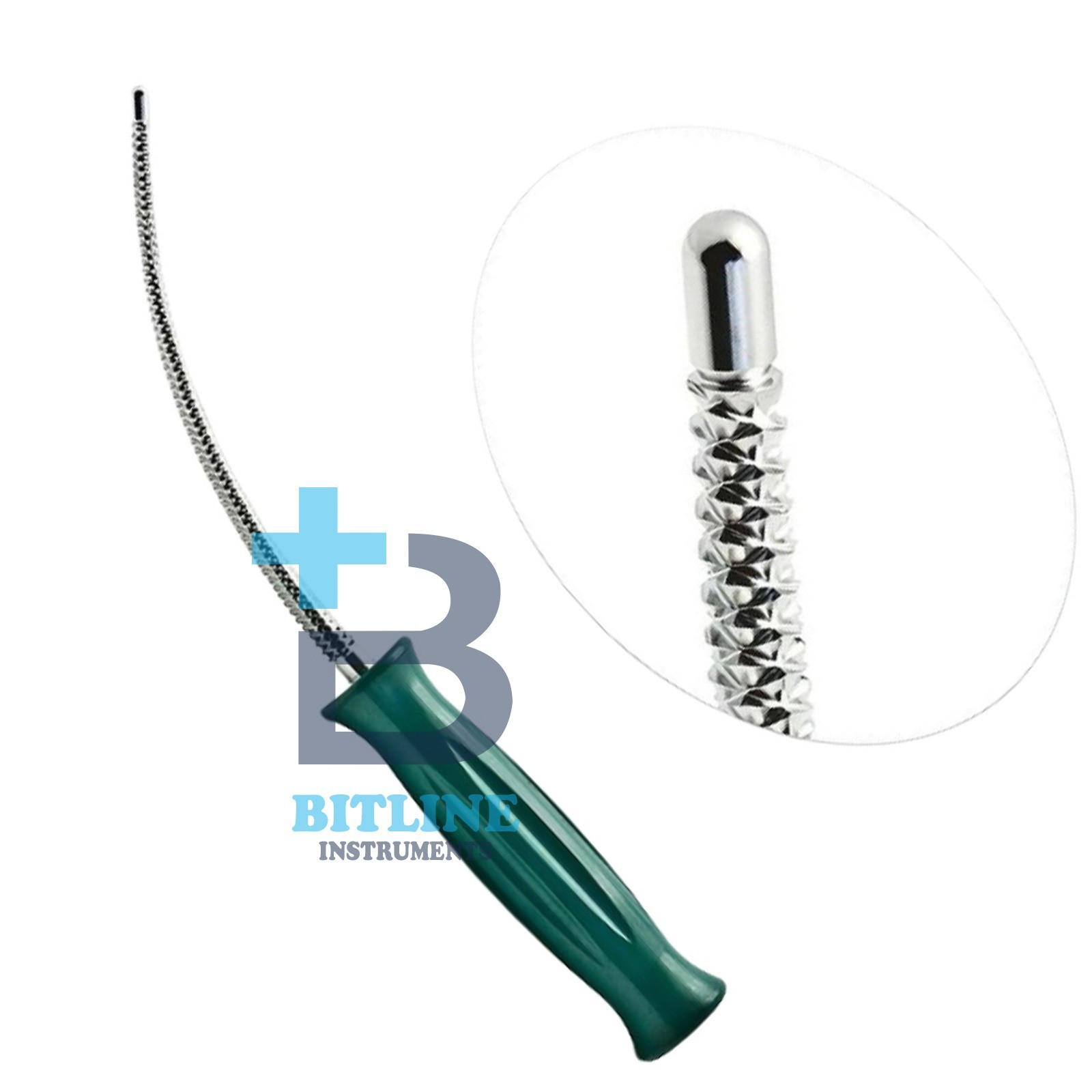 New Unger Canal Finder Rasp 11 inch Curved Phenolic Handle Surgical instrument