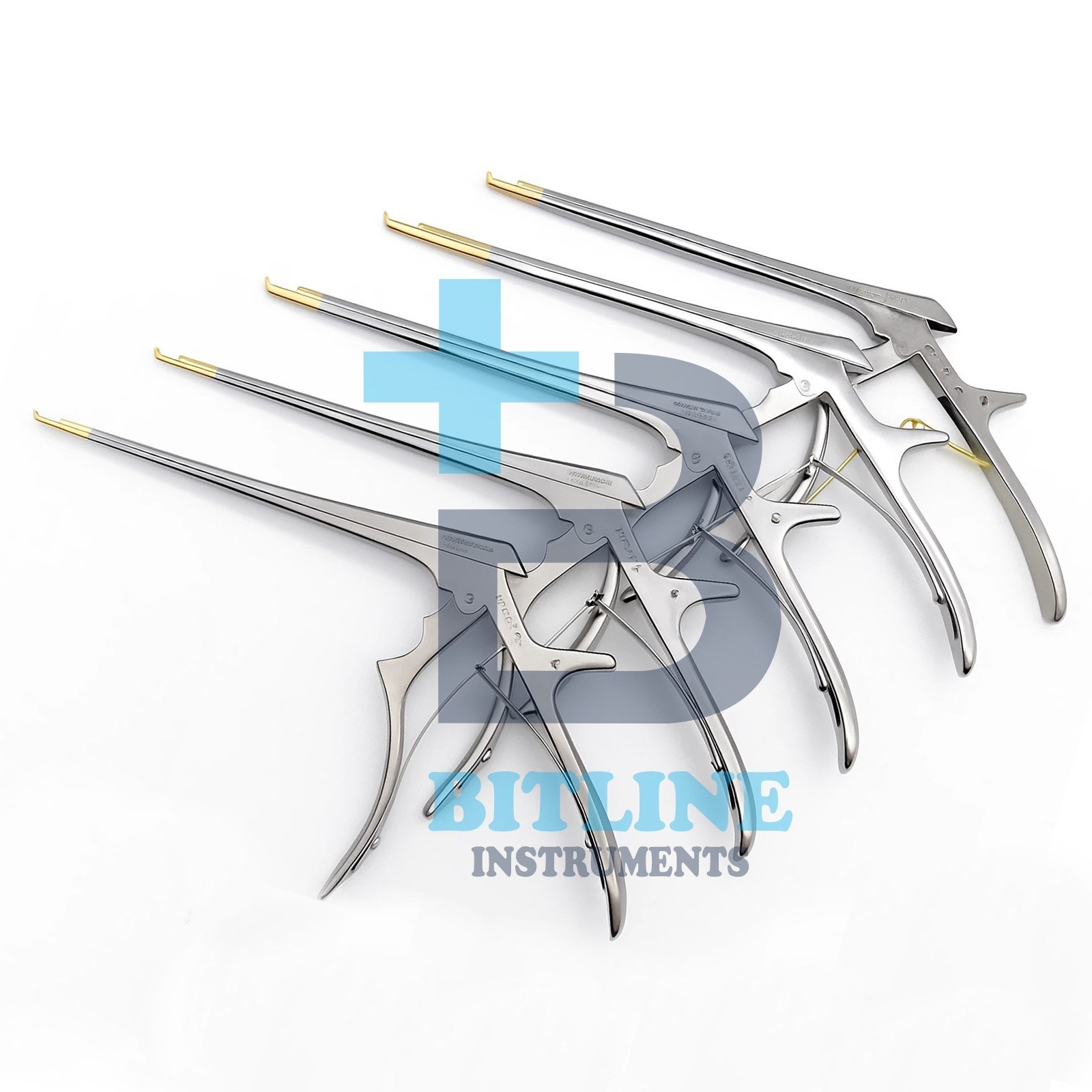 AESCULAP Orthopedic Kerrison Bone Rongeurs, Set of 5, 1mm, 2mm, 3mm, 4mm & 5mm