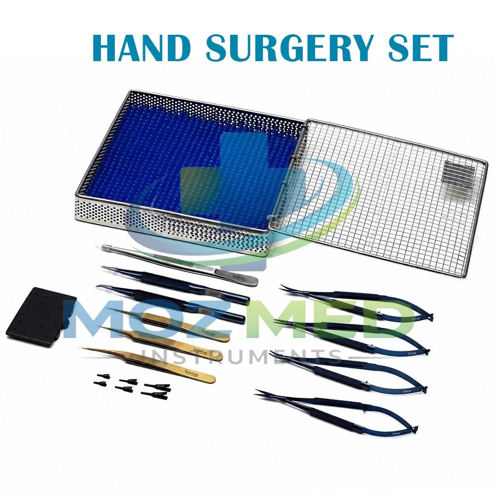Basic Hand Surgery Set Micro Surgical Instruments Stainless Steel Precision Kit