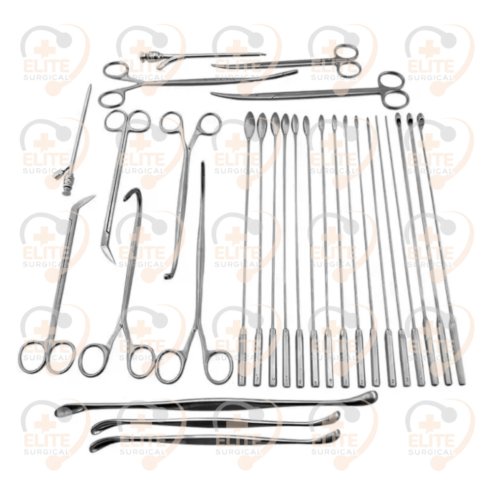 Basic General Surgery Cholecystectomy Surgical Instrument Set of 25 Pieces