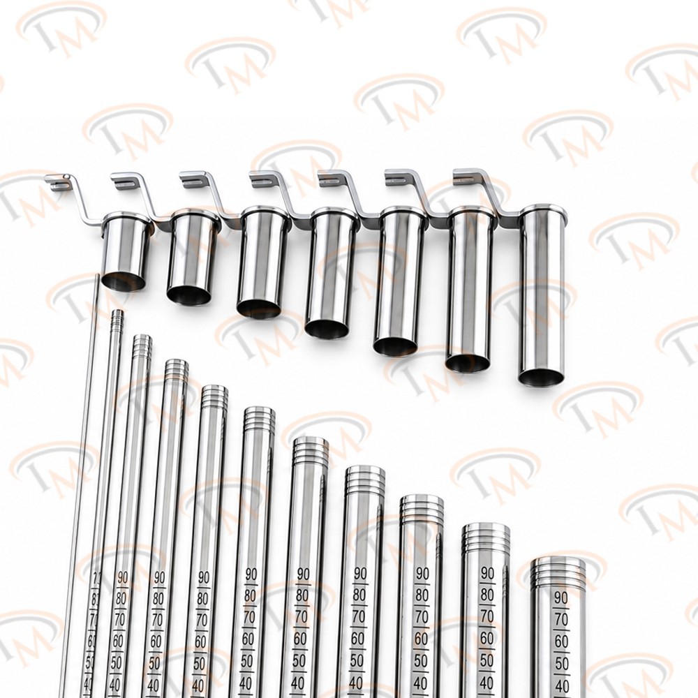 MIS Tubular Retractor Dilators + Neupsy Keys Silver 22-24 mm Surgery Instruments