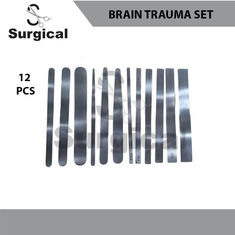 Brain Spatula | Non Magnetic | Set 12 Pcs | Neurosurgery Malleable Instruments