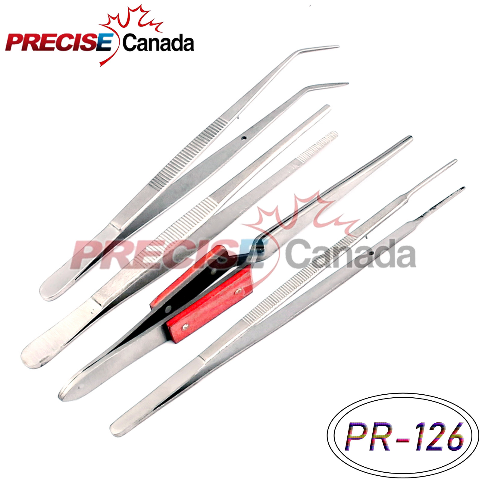 4 Piece Tweezers Set Surgical Dental Instruments Pr-126