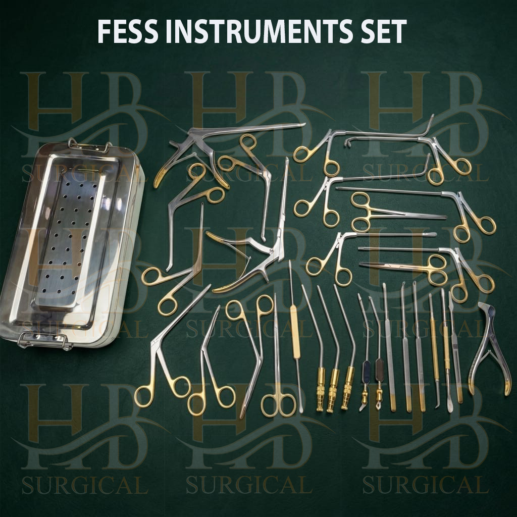 Fess Instruments Set Endoscopic Sinus Surgery A+German Steel ENT Instruments Set