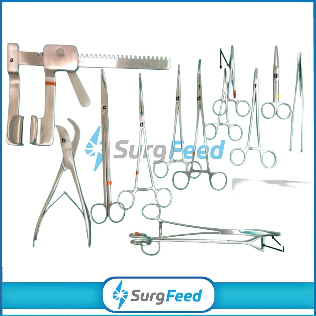 Thoracotomy Surgery Instruments Set Orthopedic Surgical Thoracotomy Instruments