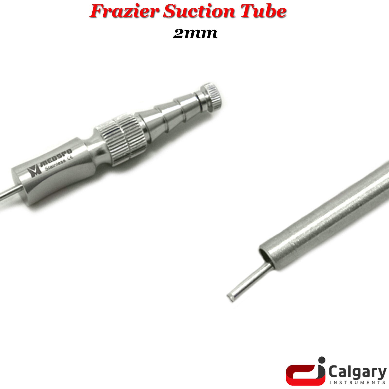 Frazier Suction Tube 2mm Aspirator Suction Tip Nasal Cavity Lumber Cervical Tool