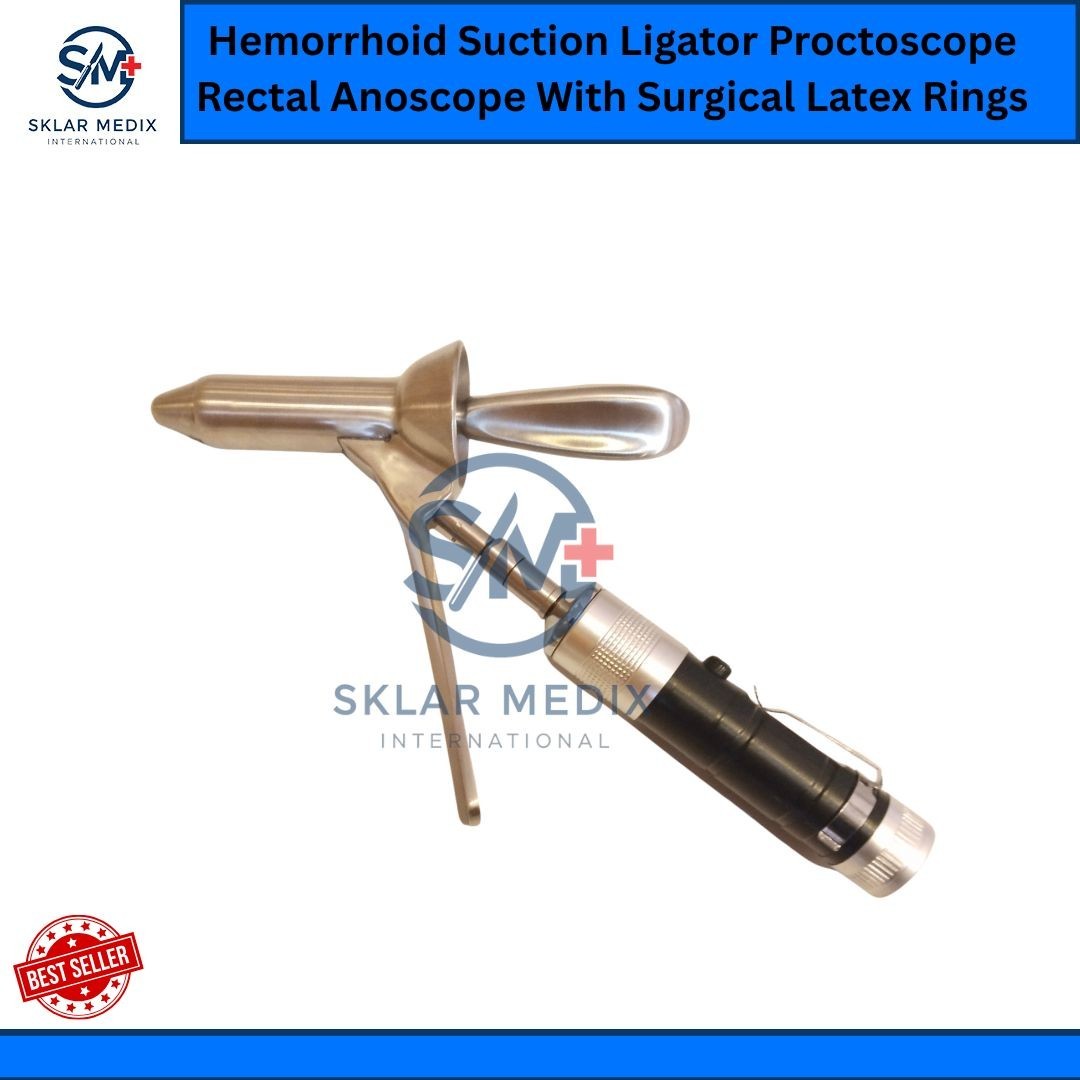Hemorrhoid Suction Ligator Proctoscope Rectal Anoscope With Surgical Latex Rings