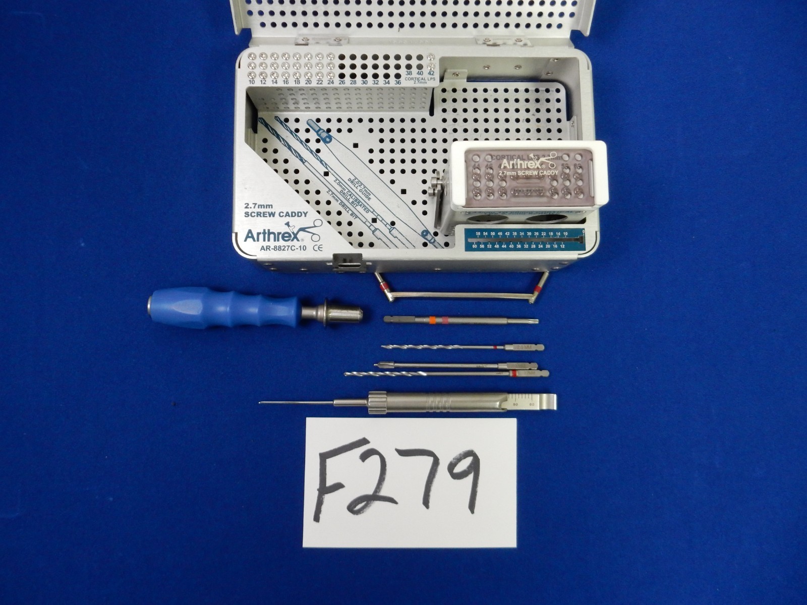 Arthrex AR-8827C-10 2.7mm Screw Caddy w/ Extras