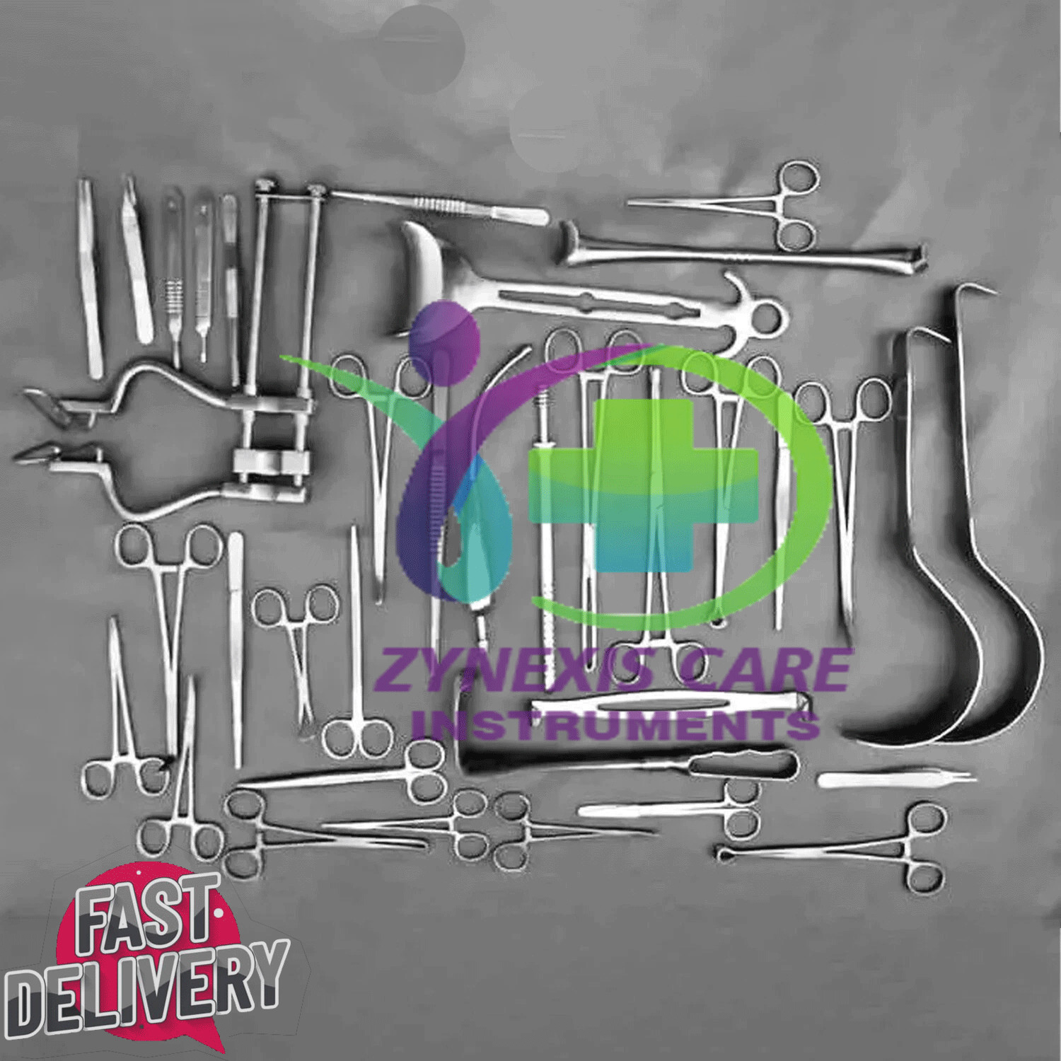 General Surgery Basic Laparotomy Surgical Instruments 34 PCS Set
