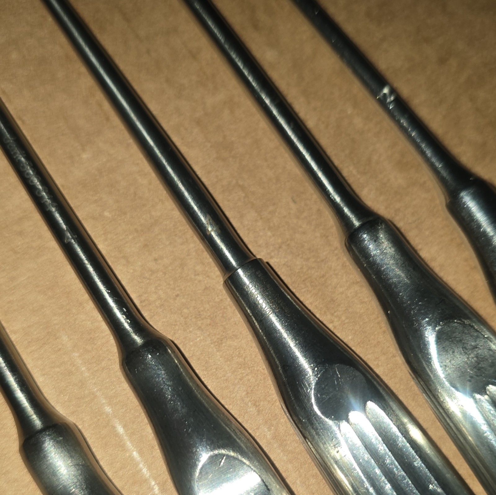 Set Of 5 Jarit Uterine Sims Uterine Curette Set 11″ Sizes 0, 2, 3, 4, 5, 6 OBGYN