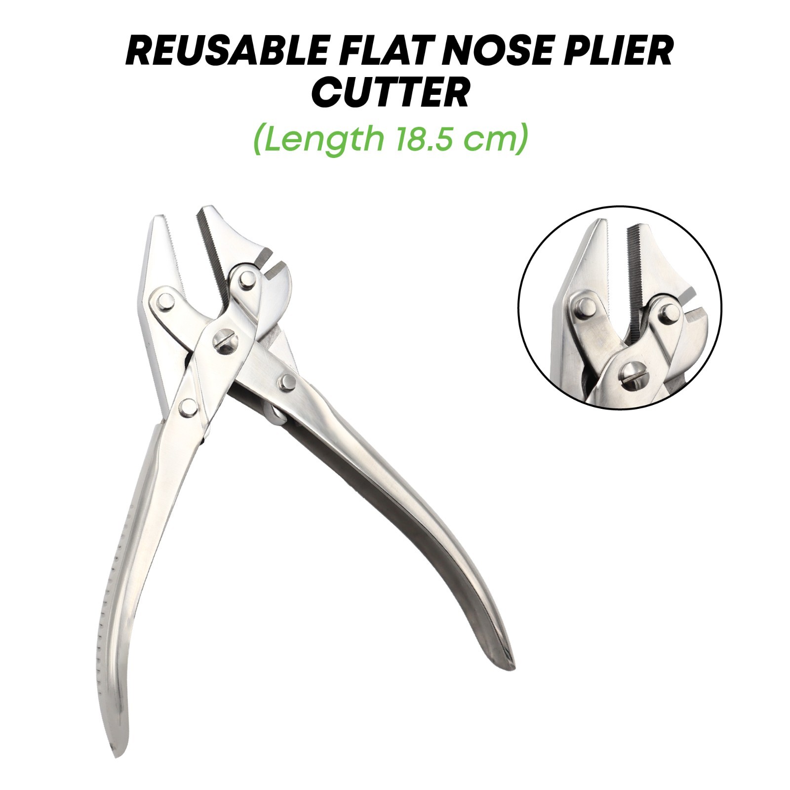 Flat Nose Plier Cutter 18.5 cm Parallel Grip Stainless Steel Surgical Instrument
