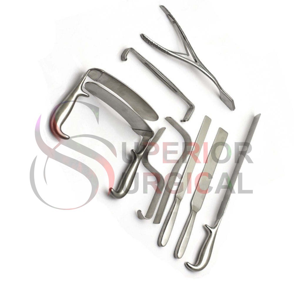 Gluteos instruments Set of 9 Pcs Plastic Surgery Surgical instruments A+ Quality