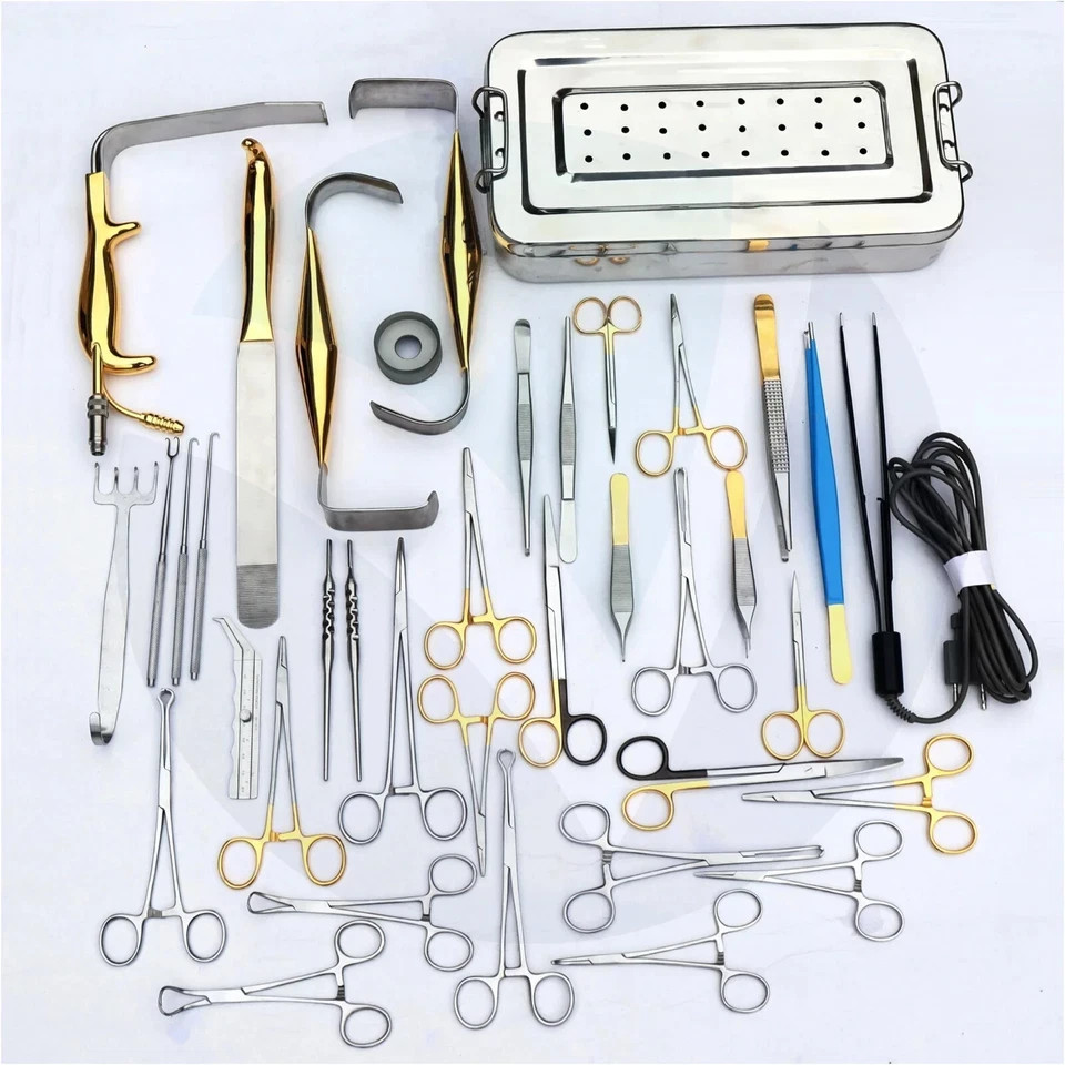 Tebbetts Breast Surgery Instruments Set of 43 PCs, Breast Augmentation Set