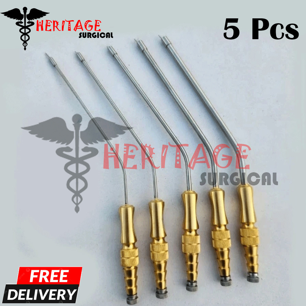 Frazier Suction Tube With Atraumatic Tip 6 To 14FR 5 PCs Set Surgical Instrument
