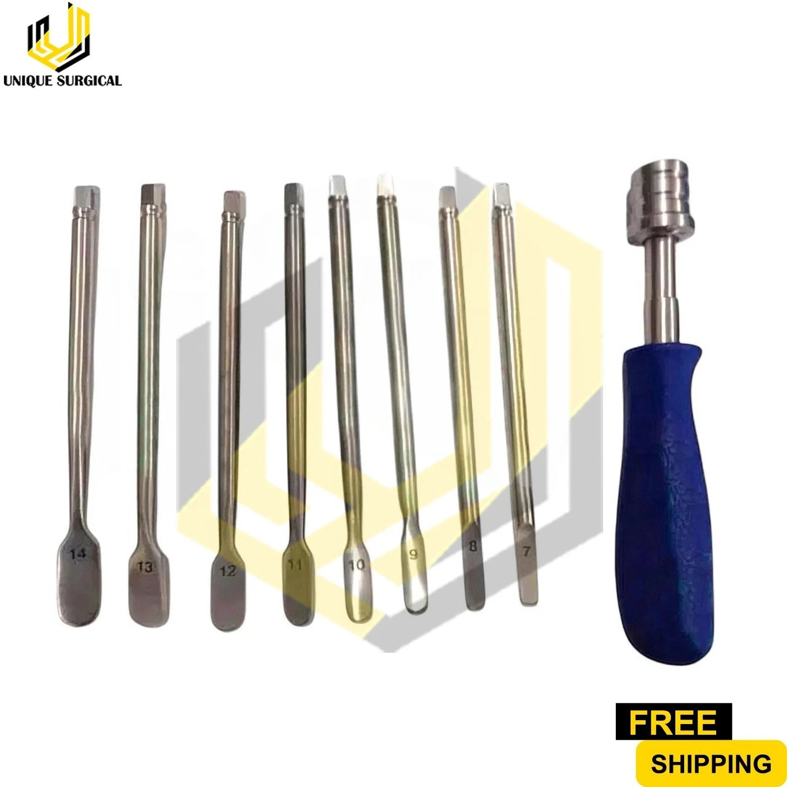 Spine Disc Distractor With Coupling Handle 7 to 14mm Surgery Surgical Instrument
