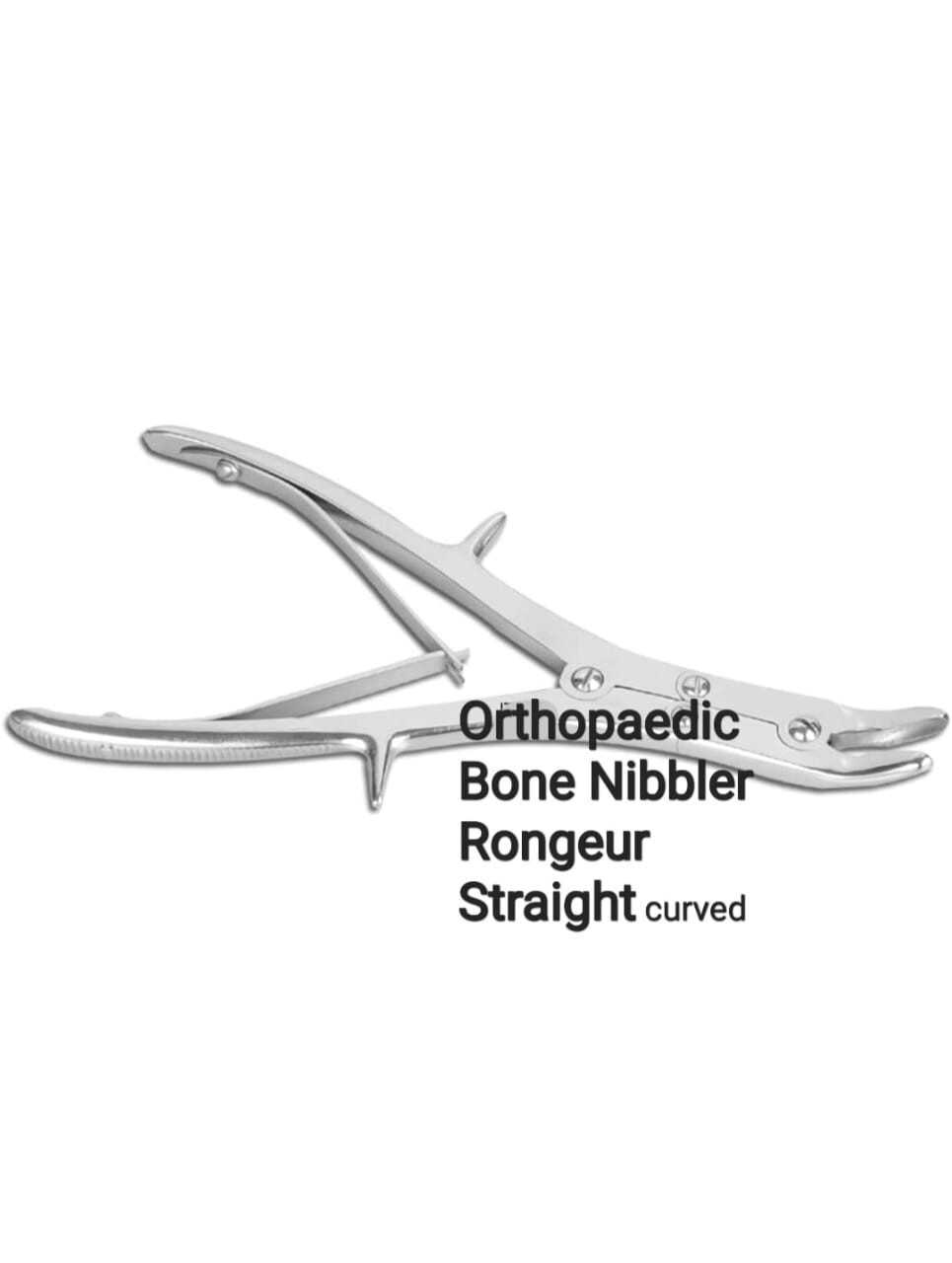 Orthopedic Beyer Bone Nibbler Rongeur Double Action 7 ½ inch Curved Pack of 2
