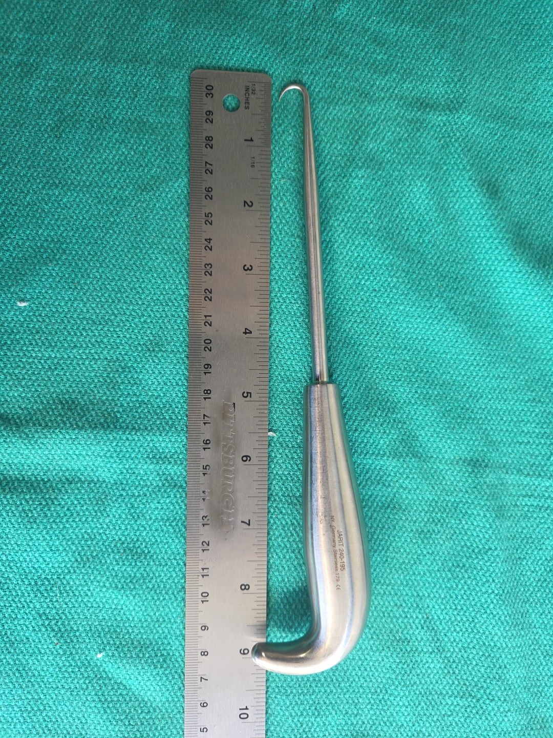 Jarit 240-195 Surgical Bone Hook 9″, German Stainless Steel, Refurbished