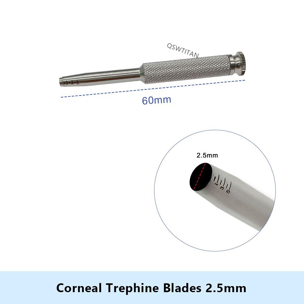 Corneal Trephine Blades Stainless steel 1pcs 2.5mm-6.0mm Ophthalmic Instruments