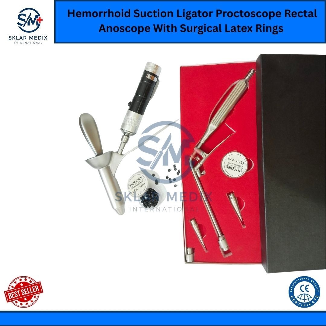 Hemorrhoid Suction Ligator Proctoscope Rectal Anoscope With Surgical Latex Rings