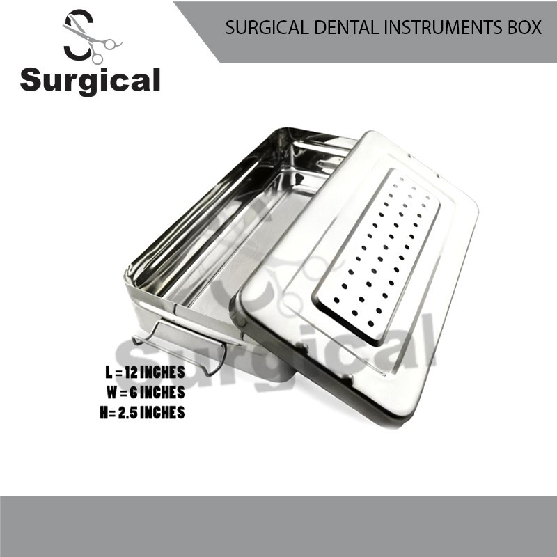 Surgical Dental Instrument Box Cassette Autoclave Sterilization Container 12”