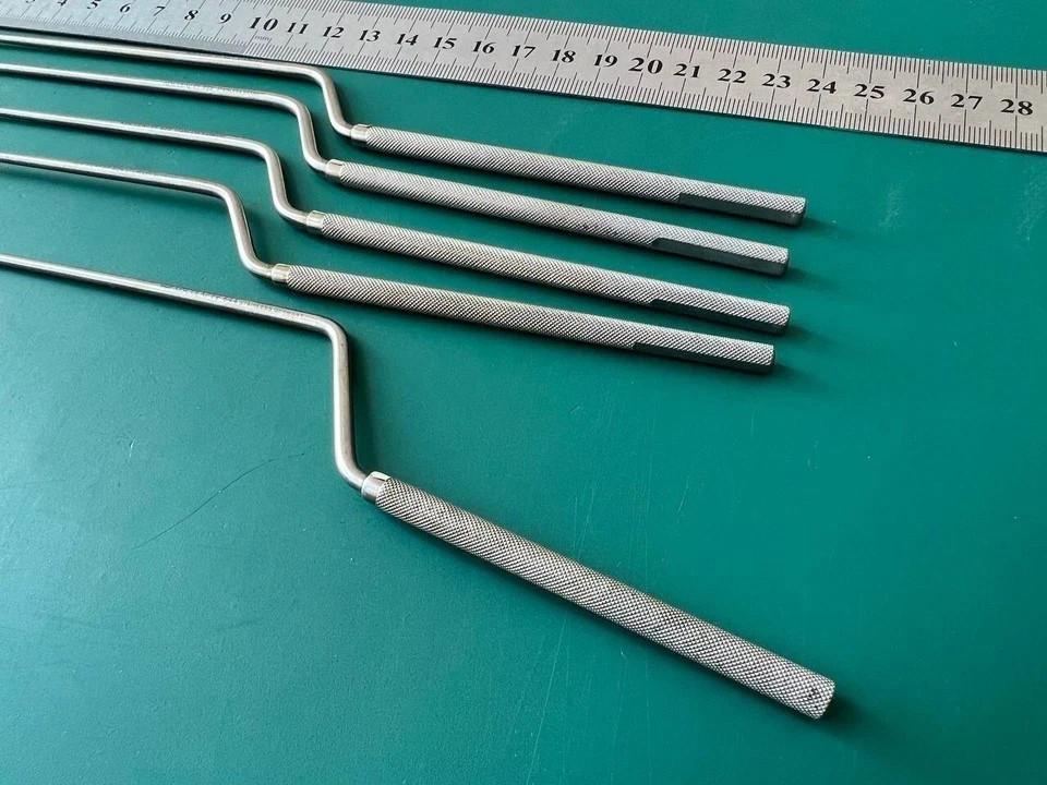 Aesculap Neurosurgery Pituitary Instruments LOT of 5, Bayonet-Shaped