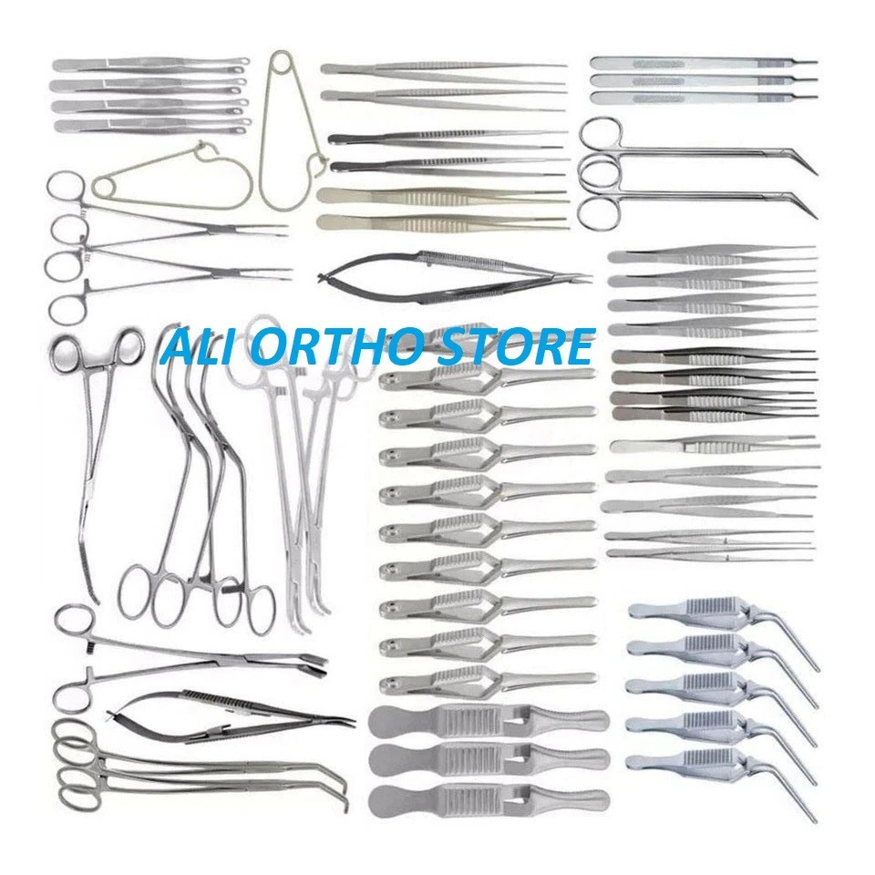 Major Vascular Surgery Instrument Set 61 Pcs Stainless Steel Precision Kit
