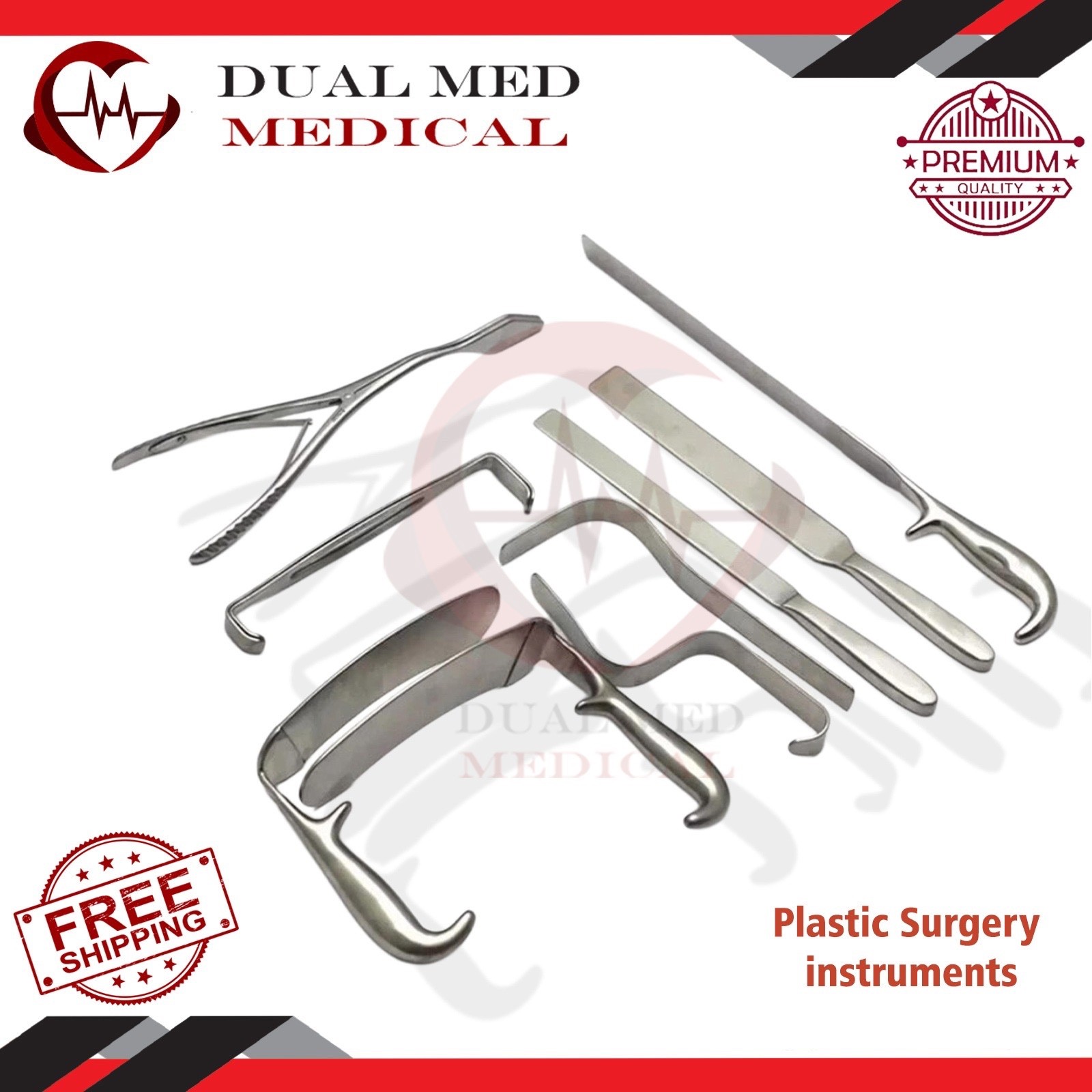 Gluteos instruments Set of 9 Pcs Plastic Surgery Surgical instruments