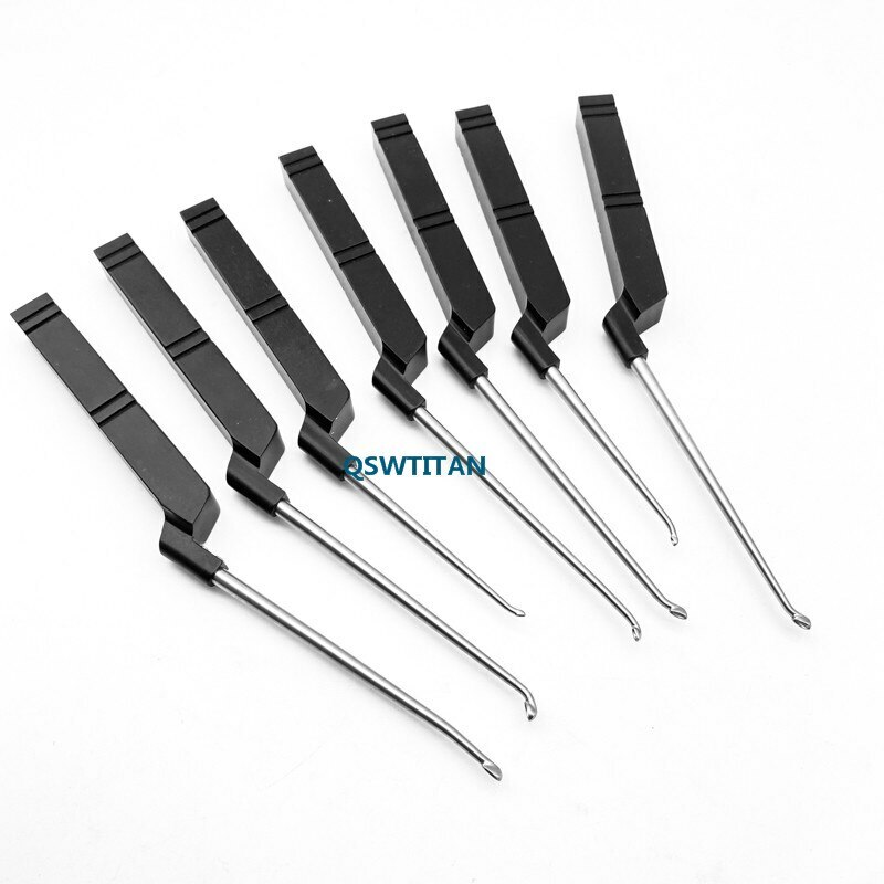 Bone Curette 3 Type tip Black aluminum handle Veterinary Orthopedic Instruments