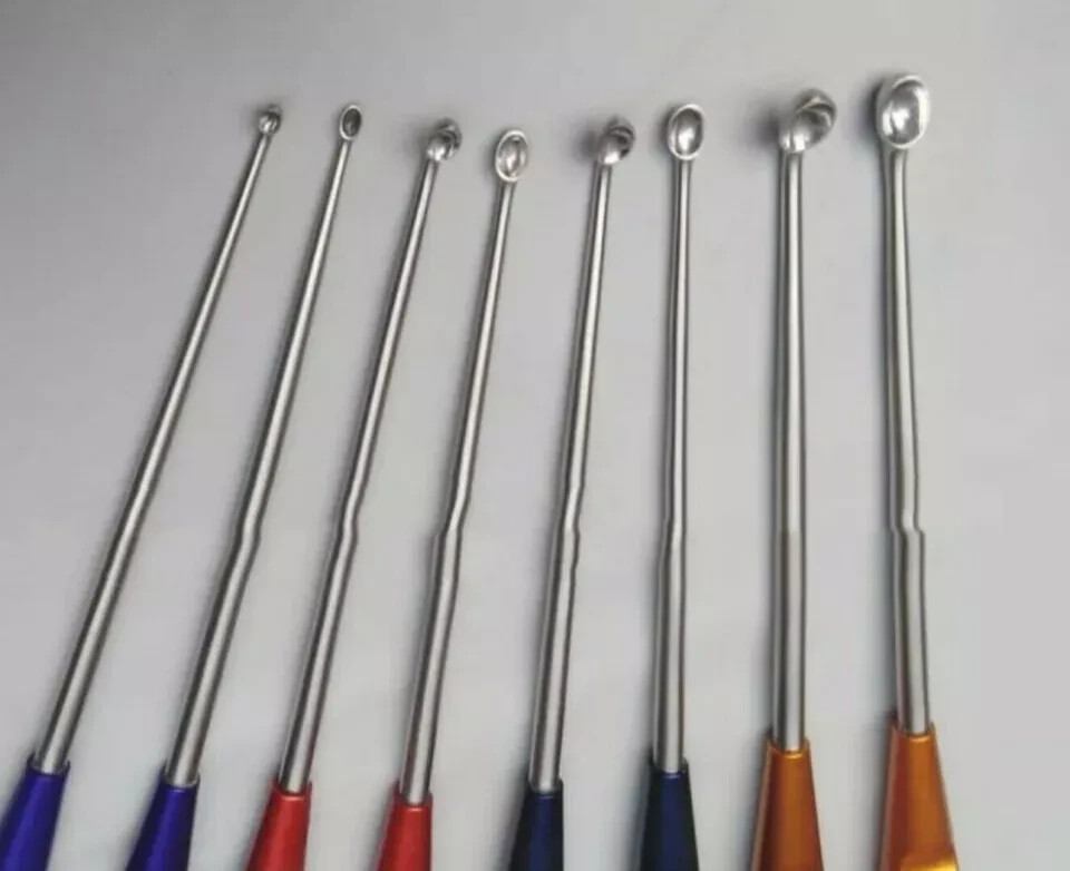 8 pcs set Volkmann Bone Curette Orthopedic Sharp Spoon Surgical Instruments
