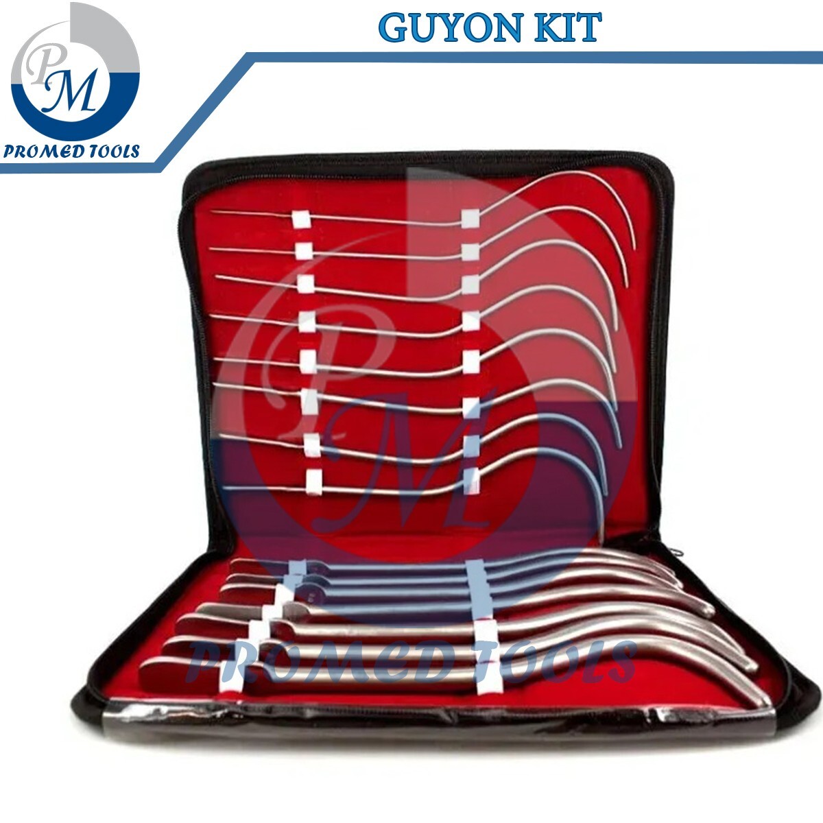 Guyon Urethral Sound Kit Medical Grade Surgical Steel 15Pcs Set