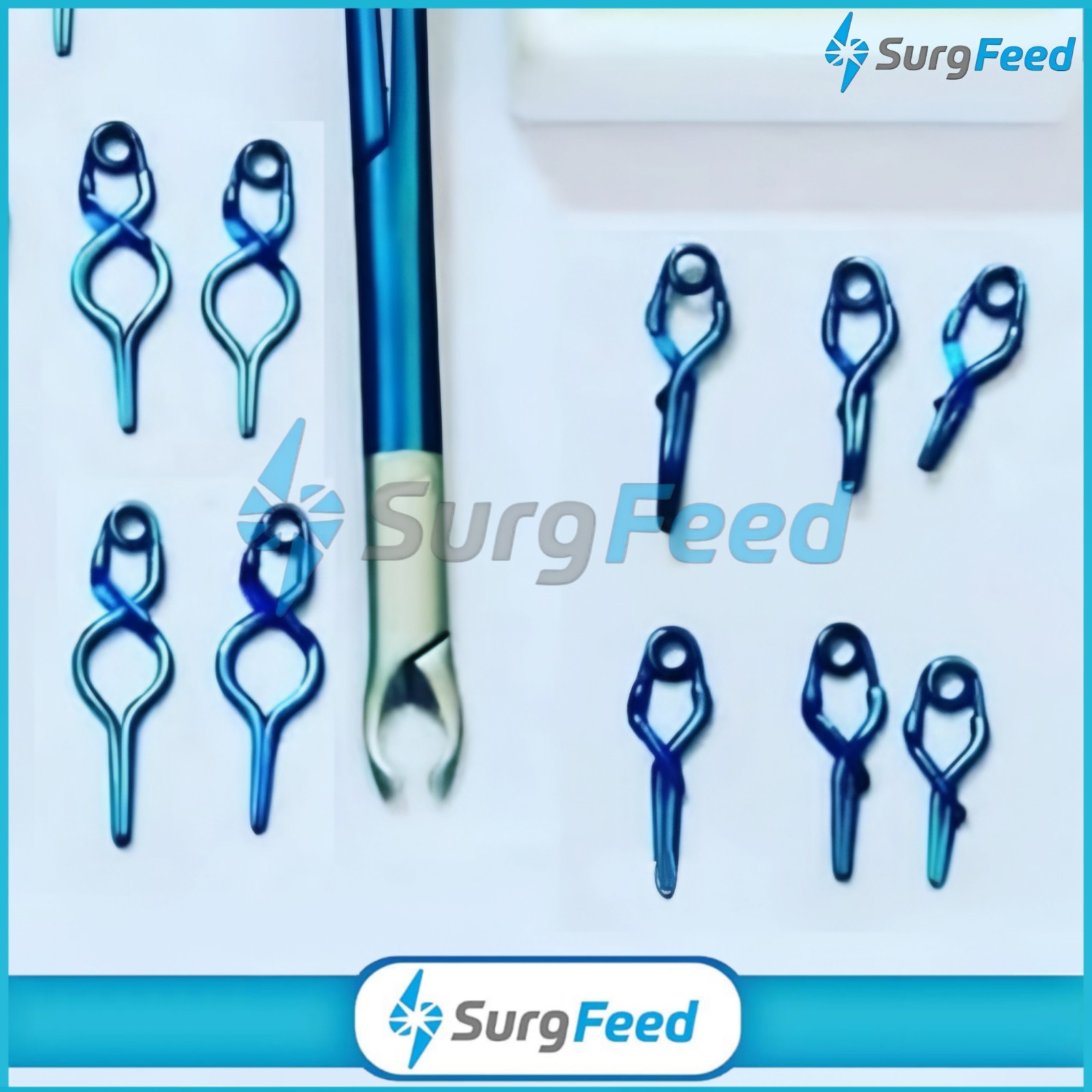 YASARGIL Aneurysm Clips with Applicator Neurosurgery 25 PCs Titanium Clips