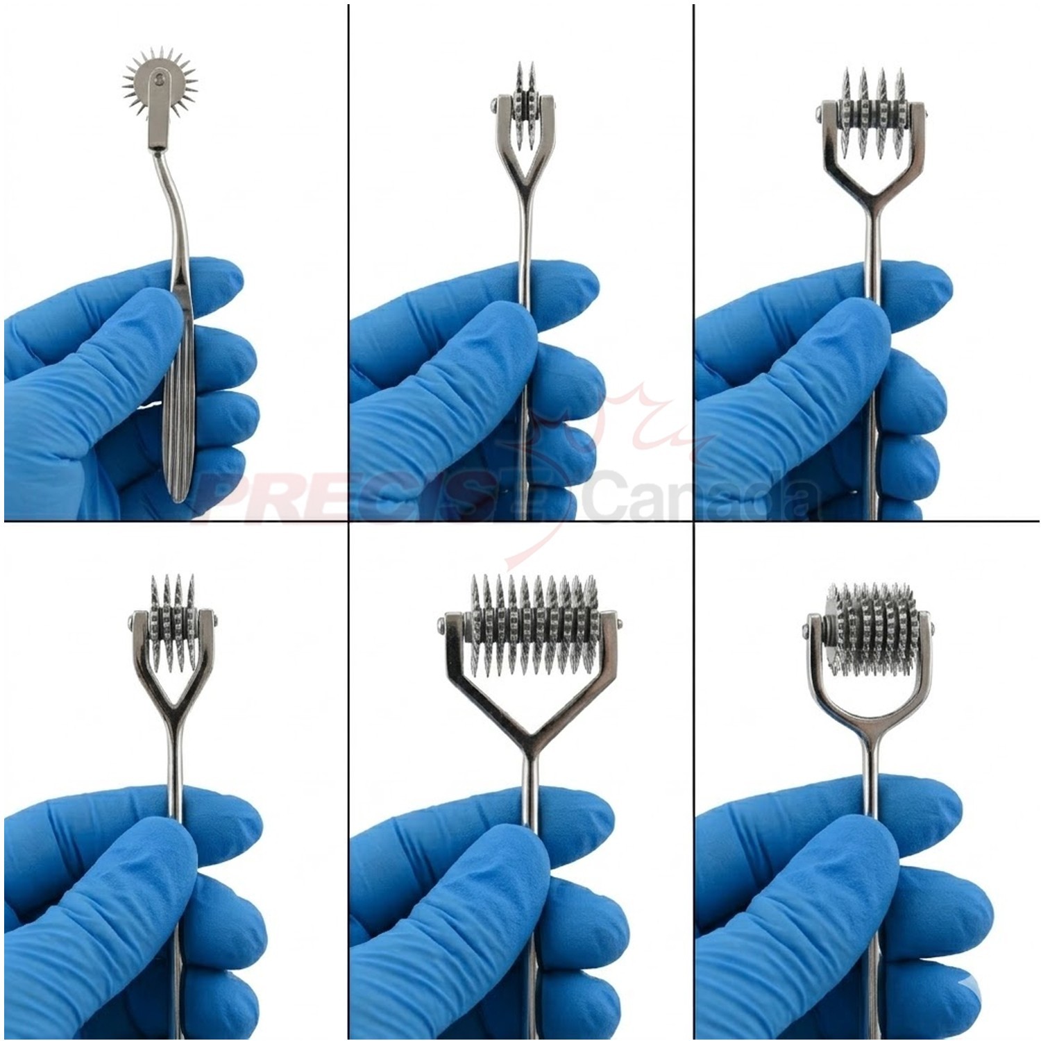 7 Pcs Wartenberg Neuro Pinwheel Diagnostic Sensory in Leather Kit 1 to 10 Head