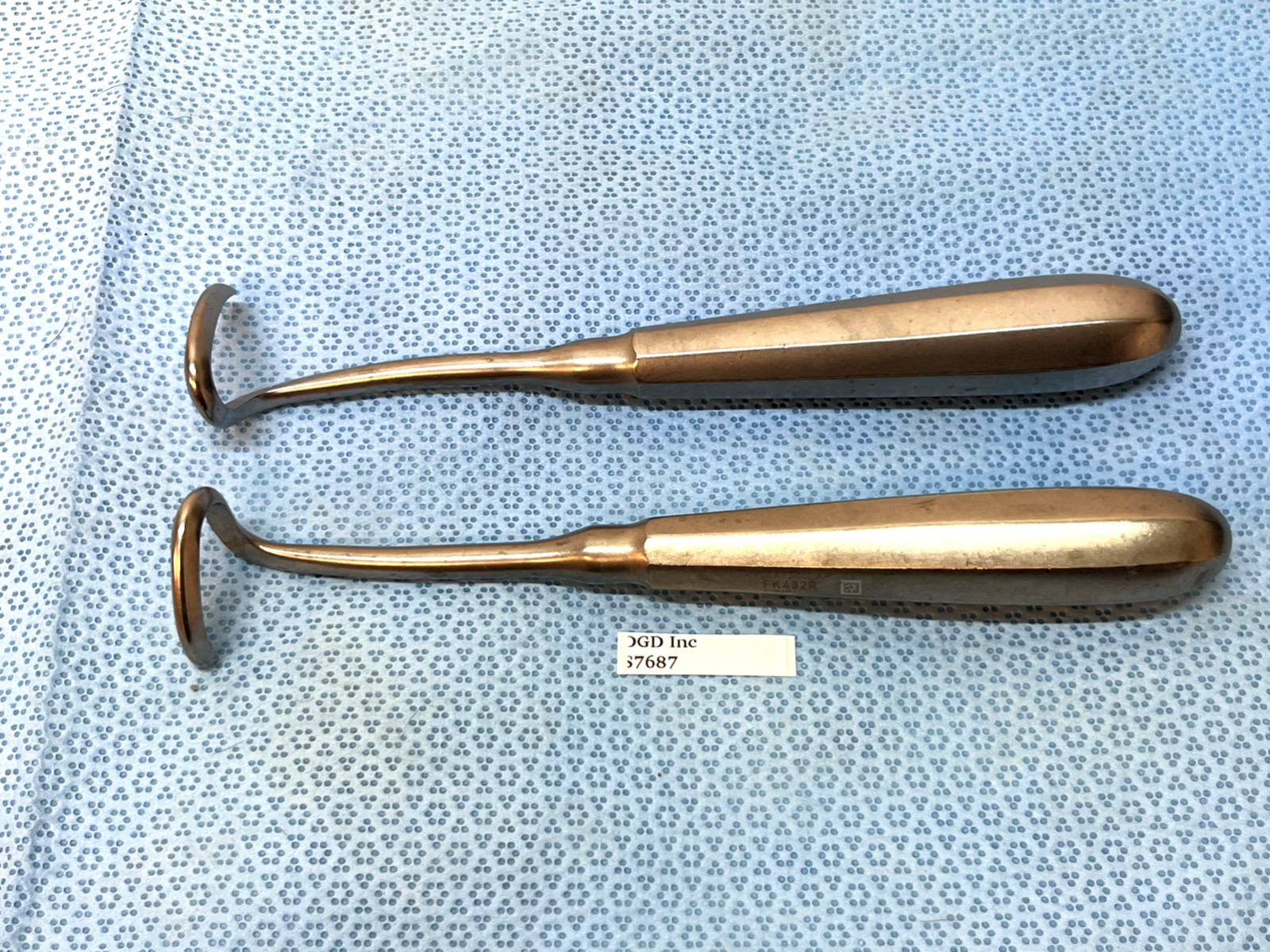Lot of 2 Aesculap FK203R – FK402R Left & Right Doyen Rasps Orthopedic S7687