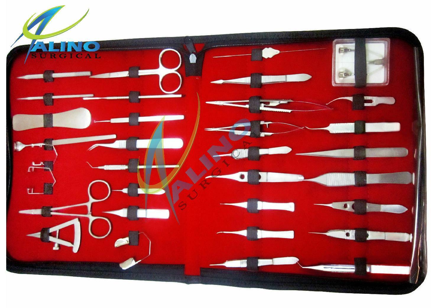 Basic Eye Set of 45 Instruments Ophthalmic Lab Surgical