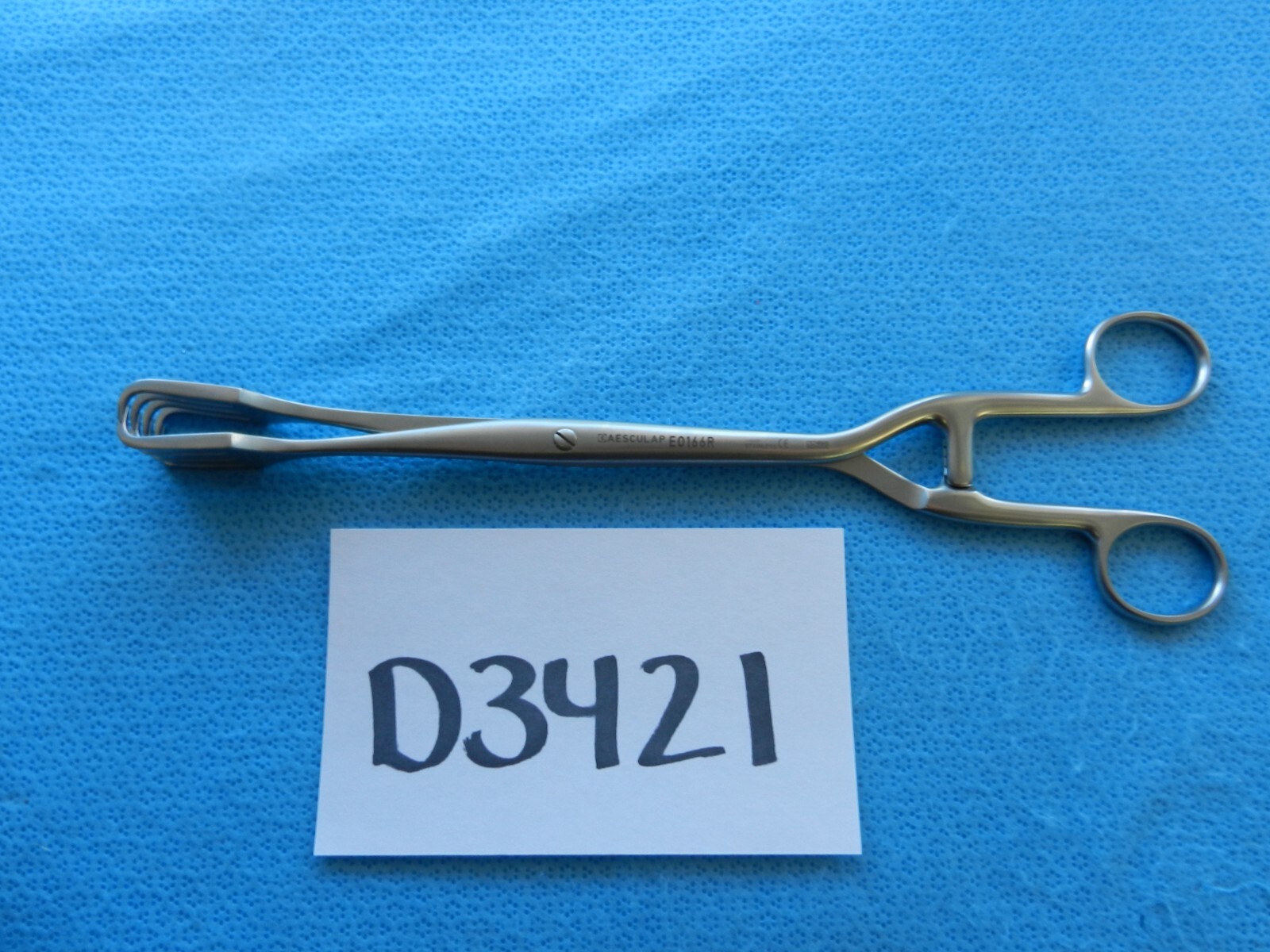 D3421 Aesculap Surgical 4 x 4 Pratt Uterine Tenaculum Forceps EO166R