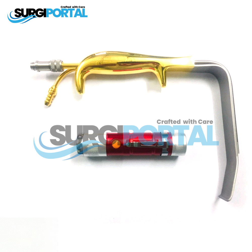 Breast retractors blade size 30mm x 150mm with teeth reusable with led light