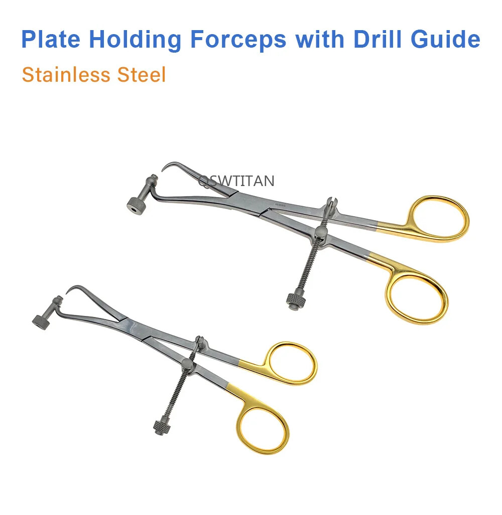 Orthopedic Bone Holding Forceps Bone Plate Holding Forceps with Drill Guide