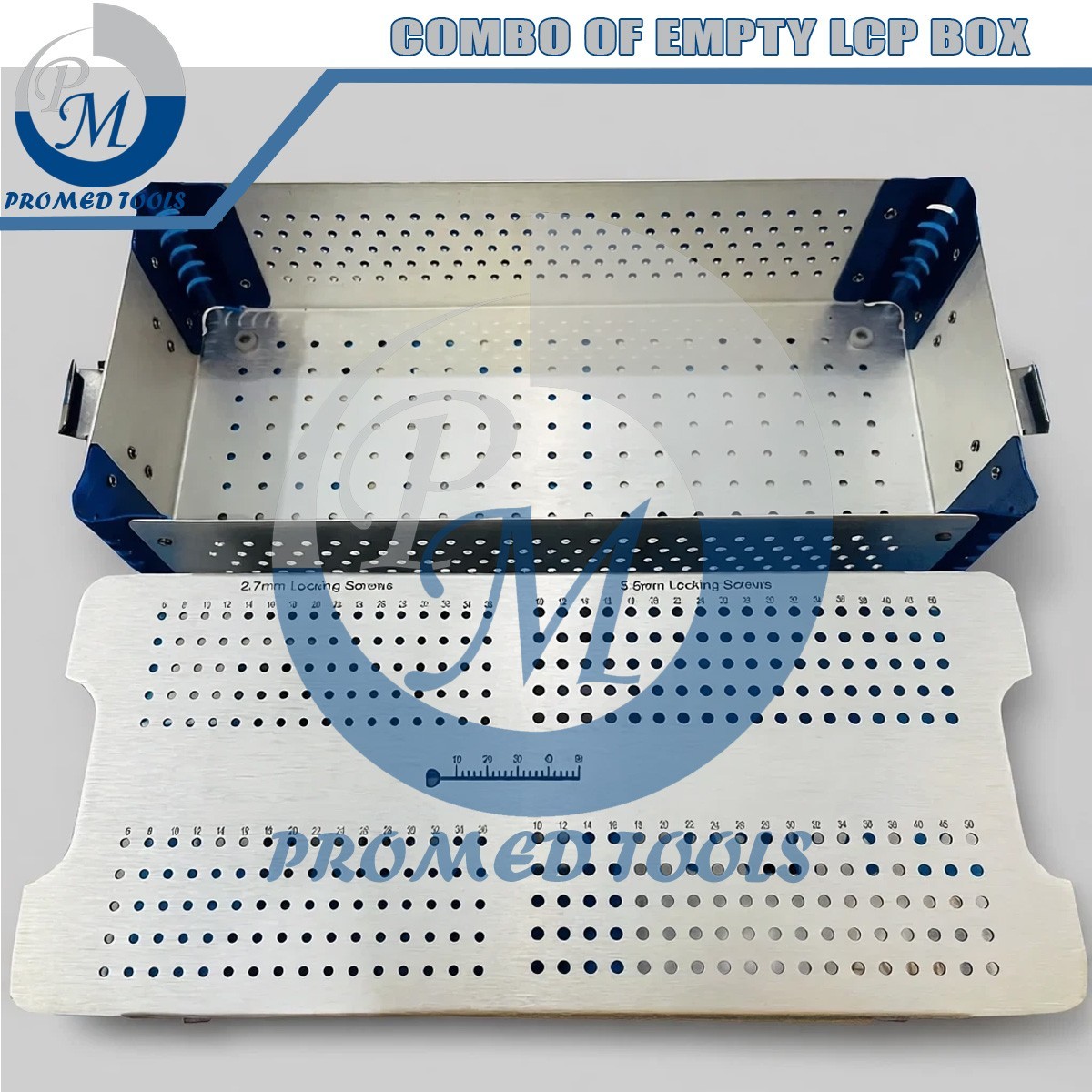 Orthopedic combo of Empty LCP Box For 2.7mm & 3.5mm Locking and cortical screw