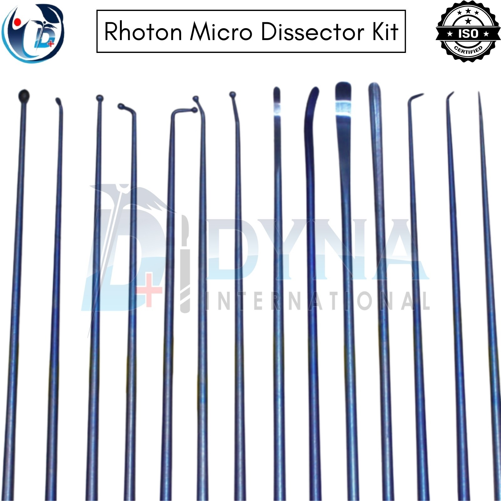 Rhoton Micro Dissector Expanded 19 Pc Set Stainless Steel With Premium Mesh Box