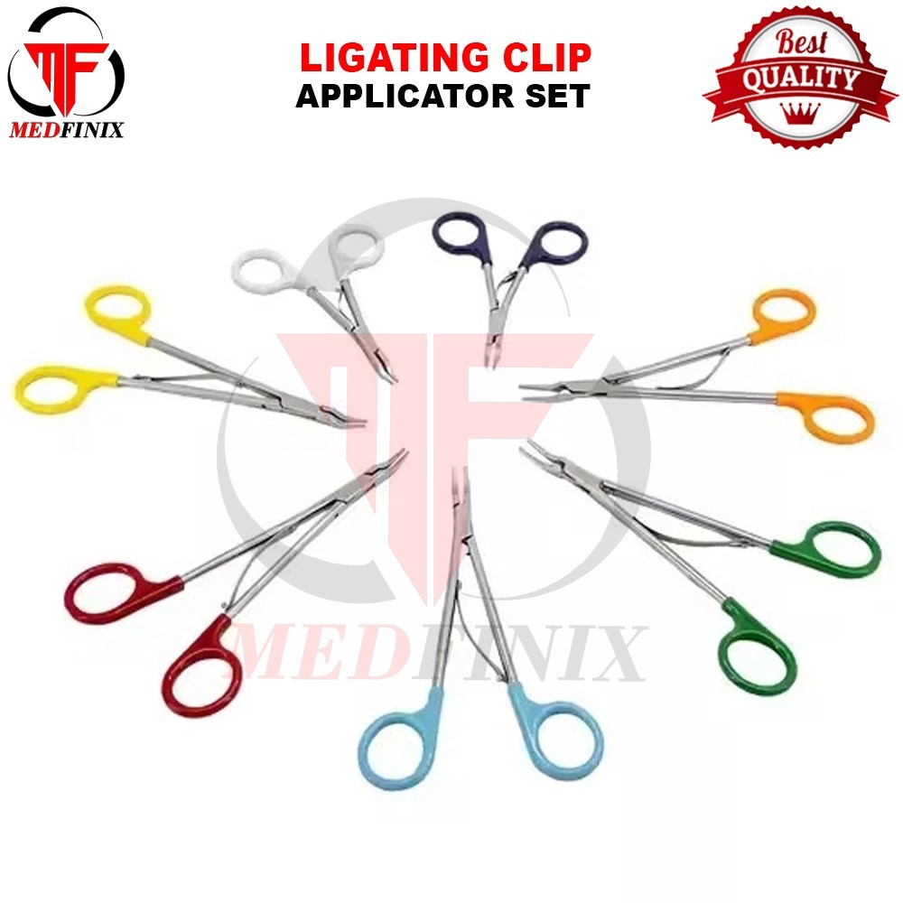 Open Surgical Ligating Clip Applicator SET OF 10 PCS Surgical Polymer Ligating