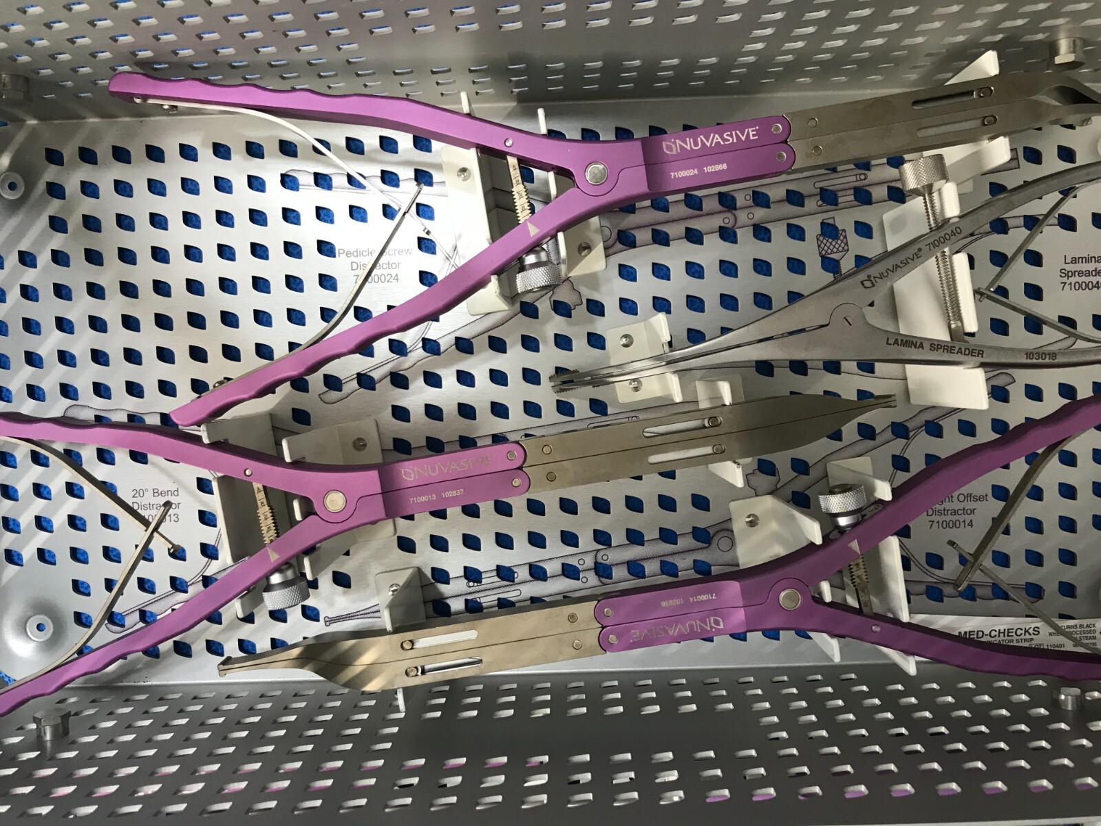 Nuvasive GENERAL Instruments Tray set 3 tear tray complete set spine, ortho
