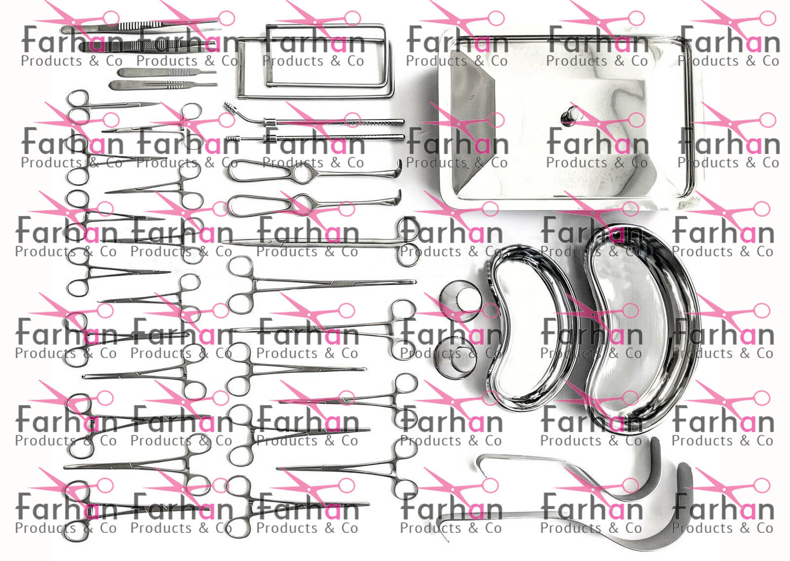 Appendectomy and Hernia Set – General Surgery Medical Instruments 38 pcs